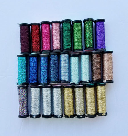 Kreinik Fine #8 Metallic Braid - 25 Spools - 22 Colors - New