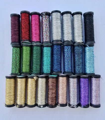 Kreinik Fine #8 Metallic Braid - 25 Spools - 23 Colors - New